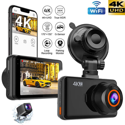 4K  Front And Rear Dual Lens Dash Cam