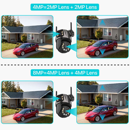 Wireless Outdoor Dual Lens Security Camera